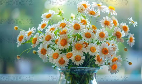 Bouquet of daisies in a vase AI generated