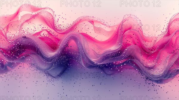 Vibrant pink and purple fluid shapes creating a dynamic and artistic abstract background, ai generated, AI generated