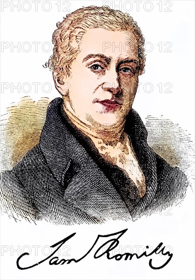Samuel Romilly (born 1 March 1757 in London, died 2 November 1818 in London) was a British lawyer and politician, Historical, digitally restored reproduction from a 19th century original, Record date not stated