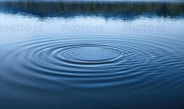 A gentle breeze causing ripples on the surface of a spring lake AI generated