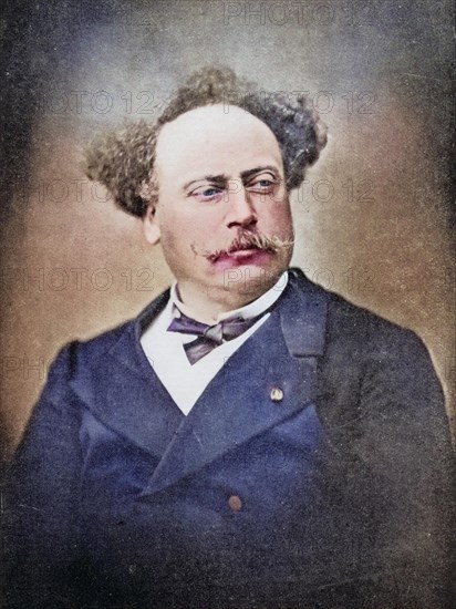 Alexandre Dumas the Younger, also Dumas fils, (born 27 July 1824 in Paris, died November 1895 in Marly-le-Roi) was a French novelist and dramatic poet, Historical, digitally restored reproduction from a 19th century original, Record date not stated