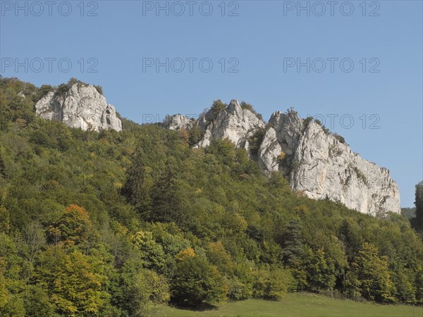 Knopfmacherfelsen, Upper Danube Nature Park, Fridingen, Tuttlingen district, Baden-Wuerttemberg, Germany, Europe