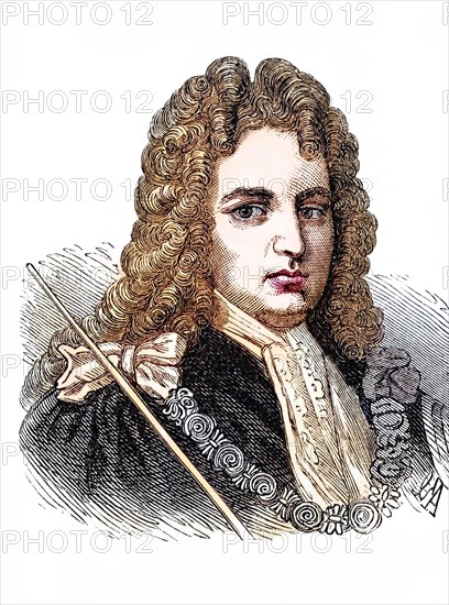 Robert Harley, 1st Earl of Oxford and Earl Mortimer KG (born 5 December 1661 in London, died 21 May 1724 in London) was a British politician, Historical, digitally restored reproduction from a 19th century original, Record date not stated