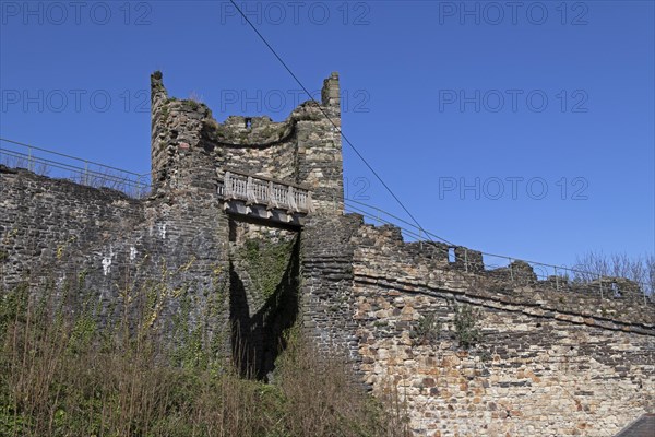 Town wall, Conwy, Wales, Great Britain