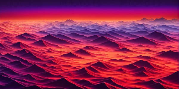 Thermal topography inspired abstract illustration, AI generated, pink, purple, altitude, map