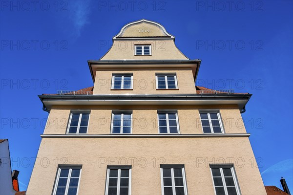Facade with tail gable, Kempten, Allgaeu, Swabia, Bavaria, Germany, Europe