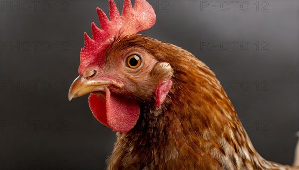 Agriculture, Animals, Chickens, Portrait of a hen, AI generated, AI generated