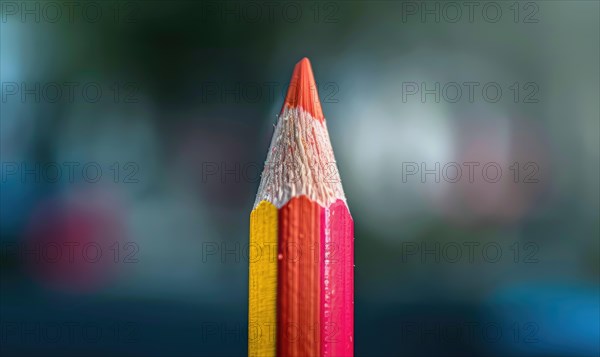 Close-up of a set of colored pencils AI generated