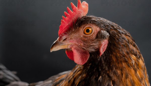 Agriculture, Animals, Chickens, Portrait of a hen, AI generated, AI generated