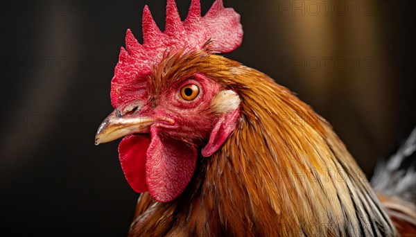 Agriculture, Animals, Chickens, Portrait of a rooster, AI generated, AI generated