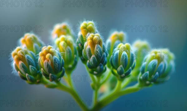 A close-up shot of Mimosa buds just beginning to bloom AI generated