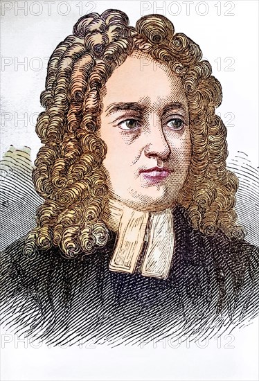 Jonathan Swift (born 30 November 1667 in Dublin, Kingdom of Ireland, died 19 October 1745) was an Irish writer and satirist of the early Enlightenment, Historical, digitally restored reproduction from a 19th century original, Record date not stated
