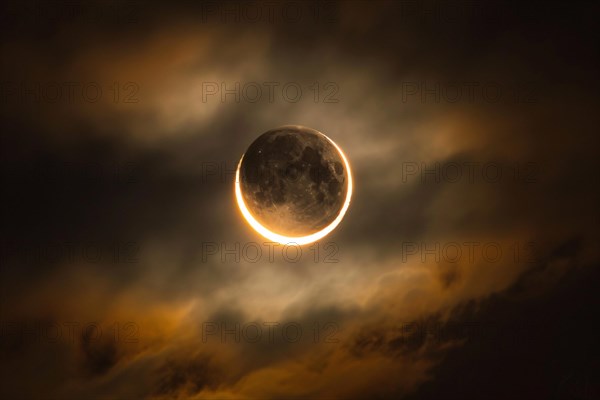 Solar eclipse in sky. KI generiert, generiert, AI generated