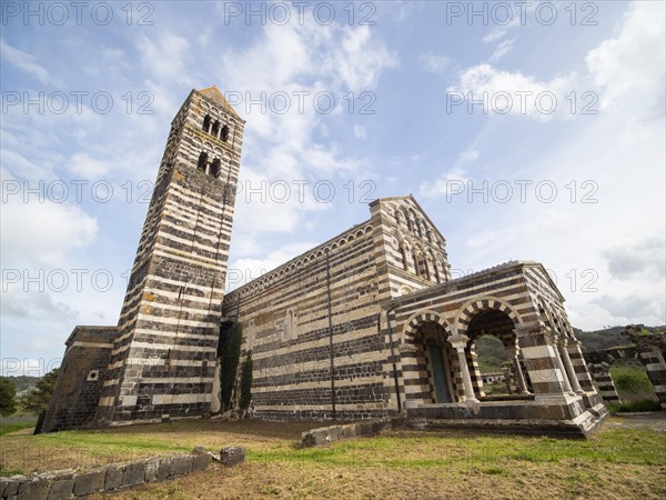 Abbey church Santissima Trinita di Saccargia of the destroyed Camaldolese monastery, near Codrongianos, Province of Sassari, Sardinia, Italy, Europe