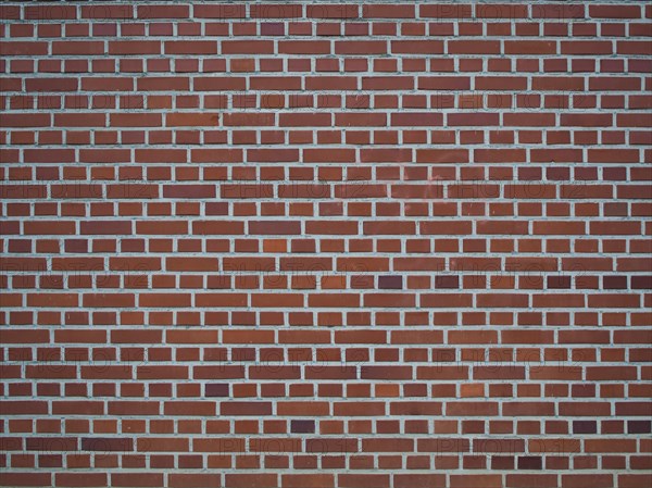 Wall of red bricks as background, North Rhine-Westphalia, Germany, Europe