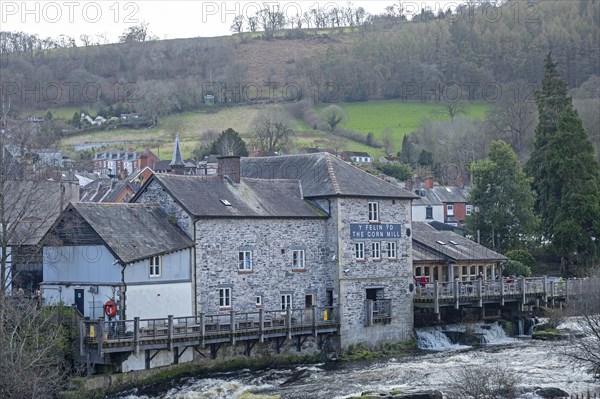The Corn Mill, River Dee, Langollen, Wales, United Kingdom, Europe