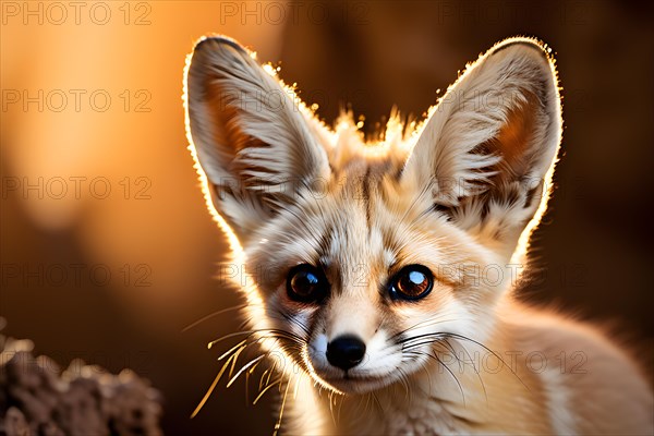 Fennec fox in the Sahara desert, AI generated, AI generated