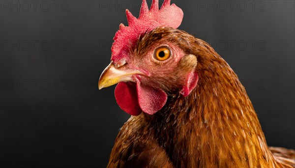 Agriculture, Animals, Chickens, Portrait of a hen, AI generated, AI generated