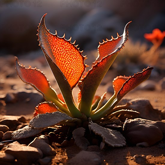 Welwitschia plant ancient survivor of namib desert, AI generated