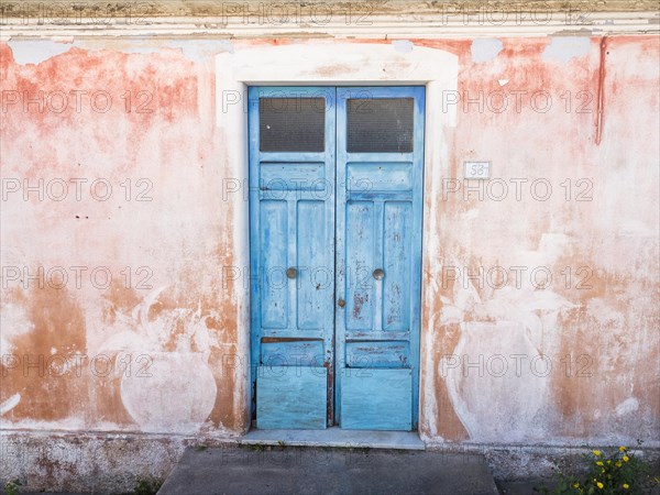 Wooden door, San Pantaleo, Sardinia, Italy, Europe