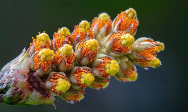 A close-up shot of Mimosa buds just beginning to bloom AI generated