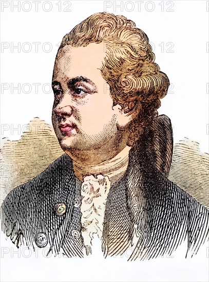 Edward Gibbon (born 8 May 1737 in Putney, Surrey, died 16 January 1794 in London) was a British historian in the Age of Enlightenment, Historical, digitally restored reproduction from a 19th century original, Record date not stated