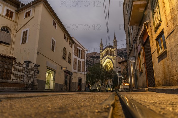 Beautiful night view of Soller, Mallorca, Spain, Europe