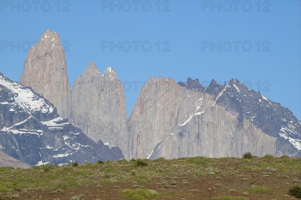 Andes mountain range, Torres del Paine National Park, Parque Nacional Torres del Paine, Cordillera del Paine, Towers of the Blue Sky, Region de Magallanes y de la Antartica Chilena, Ultima Esperanza province, UNESCO biosphere reserve, Patagonia, End of the World, Chile, South America