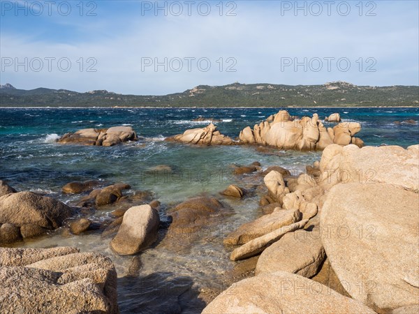 Rock formations, Capriccioli beach, Costa Smeralda, Sardinia, Italy, Europe