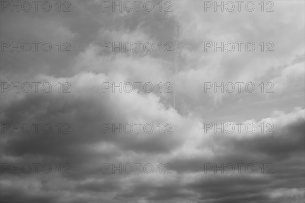 Dark cloud formation in the sky, background, North Rhine-Westphalia, Germany, Europe