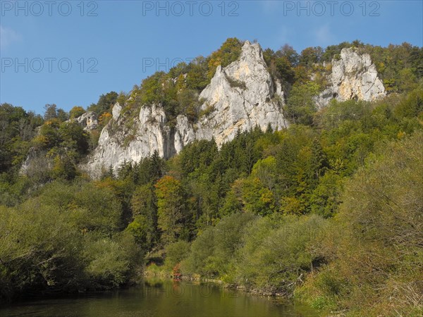 Knopfmacherfelsen, Upper Danube Nature Park, Fridingen, Tuttlingen district, Baden-Wuerttemberg, Germany, Europe