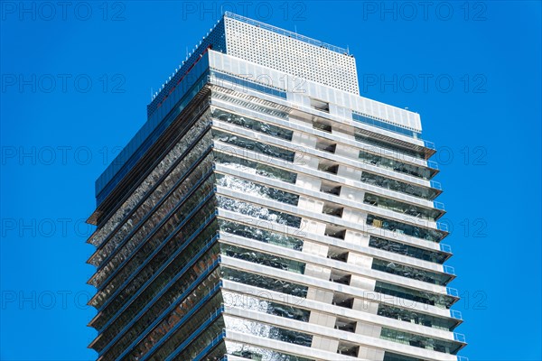 High-rise building in the Olympic harbour of Barcelona, Spain, Europe
