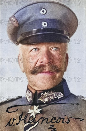 Hermann von Francois, 1856, 1933, German General of the Infantry, Historical, digitally restored reproduction from a 19th century original, Record date not stated