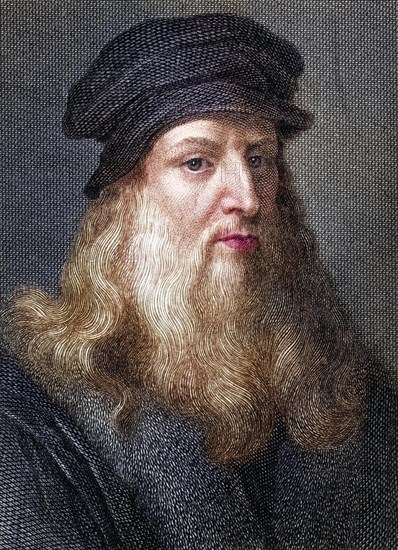 Leonardo Da Vinci 1452-1519, Florentine artist, Historic, digitally restored reproduction from a 19th century original, Record date not stated