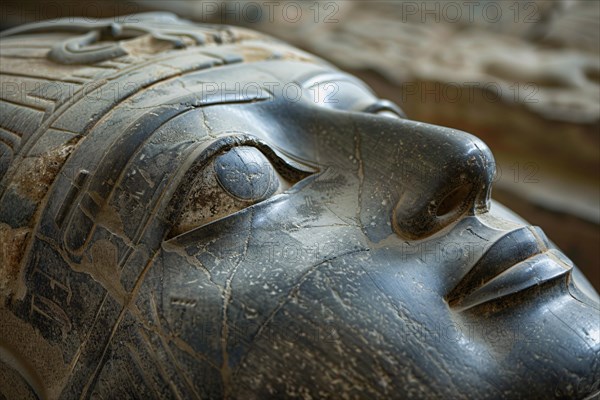 Close up of Egyptian Sarcophagus. KI generiert, generiert, AI generated