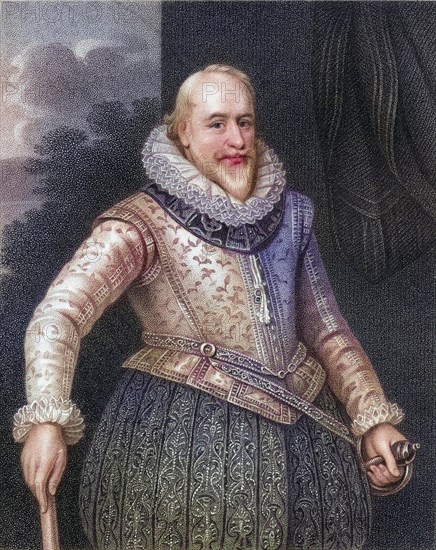 George Carew, 1st Earl of Totnes (born 29 May 1555, died 27 March 1629 in London) was an English nobleman, military man and politician, Historical, digitally restored reproduction from a 19th century original, Record date not stated