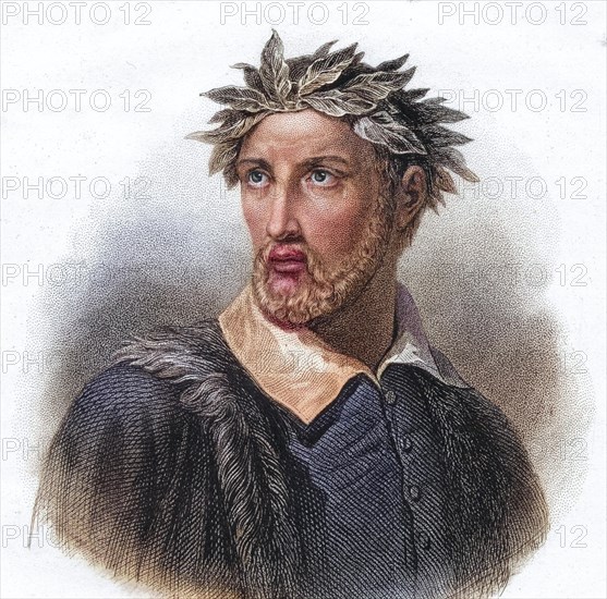 Torquato Tasso aka Le Tasse, 1544-1595, Italian poet, Historical, digitally restored reproduction from a 19th century original, Record date not stated