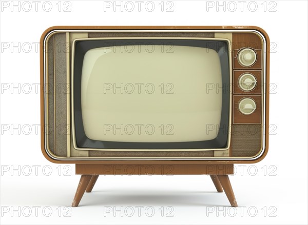 Nostalgic Vintage Television, AI generated
