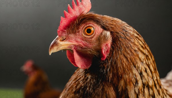 Agriculture, Animals, Chickens, Portrait of a hen, AI generated, AI generated