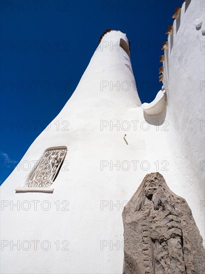 Church tower, Stella Maris church, Porto Cervo, Costa Smeralda, Sardinia, Italy, Europe
