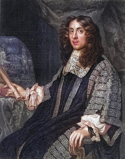 Heneage Finch, 1st Earl of Nottingham (1621-1682), English peer and politician, Historical, digitally restored reproduction from a 19th century original, Record date not stated