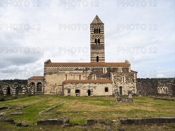 Abbey church Santissima Trinita di Saccargia of the destroyed Camaldolese monastery, near Codrongianos, Province of Sassari, Sardinia, Italy, Europe