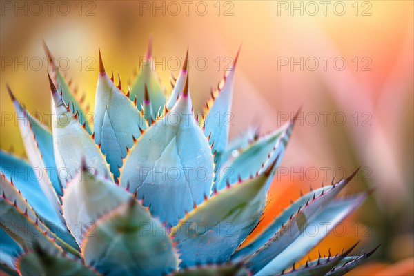 Close up of Agave plant. KI generiert, generiert, AI generated