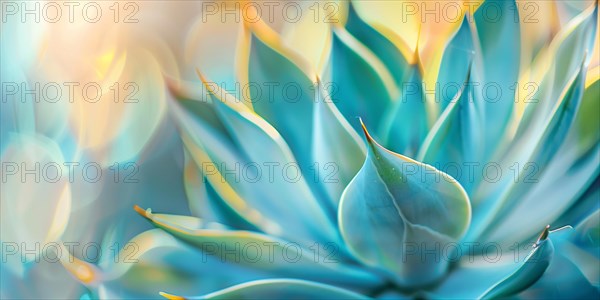 Close up of Agave plant. KI generiert, generiert, AI generated
