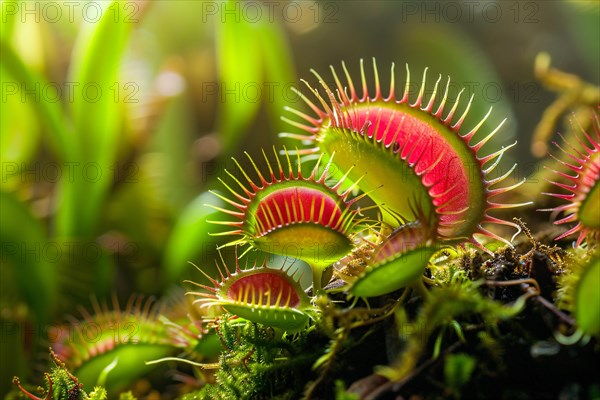 Venus Flytrap carnivorous plant. KI generiert, generiert, AI generated