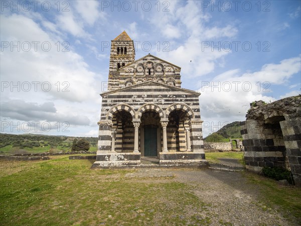 Abbey church Santissima Trinita di Saccargia of the destroyed Camaldolese monastery, near Codrongianos, Province of Sassari, Sardinia, Italy, Europe