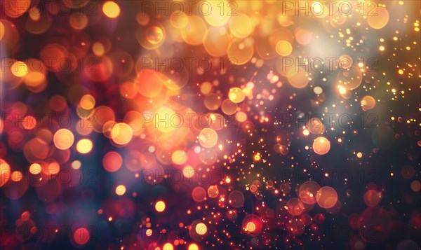 Glittering bokeh lights creating a magical atmosphere, abstract background AI generated