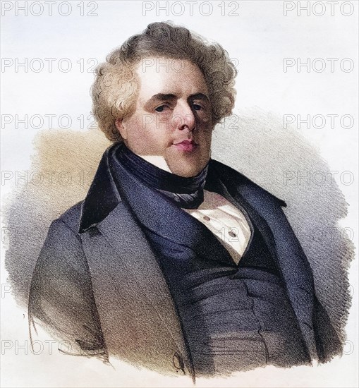 Luigi Lablache (born 6 December 1794 in Naples, died 23 January 1858) was an Italian opera singer (bass), theatre actor and singing teacher, Historical, digitally restored reproduction from a 19th century original, Record date not stated