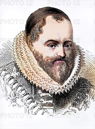 William Camden, 1551 to 1623, English antiquarian and historian Author of Britannia, Historical, digitally restored reproduction from a 19th century original, Record date not stated