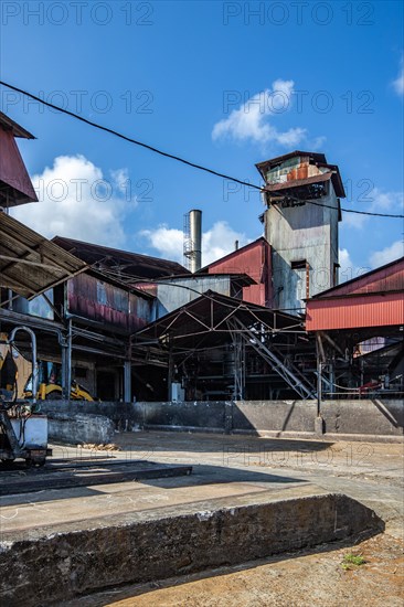 One of the last rum factories still working with steam engines, Rum Agricolo from the Montebello rum distillery in Guadeloupe, French Antilles